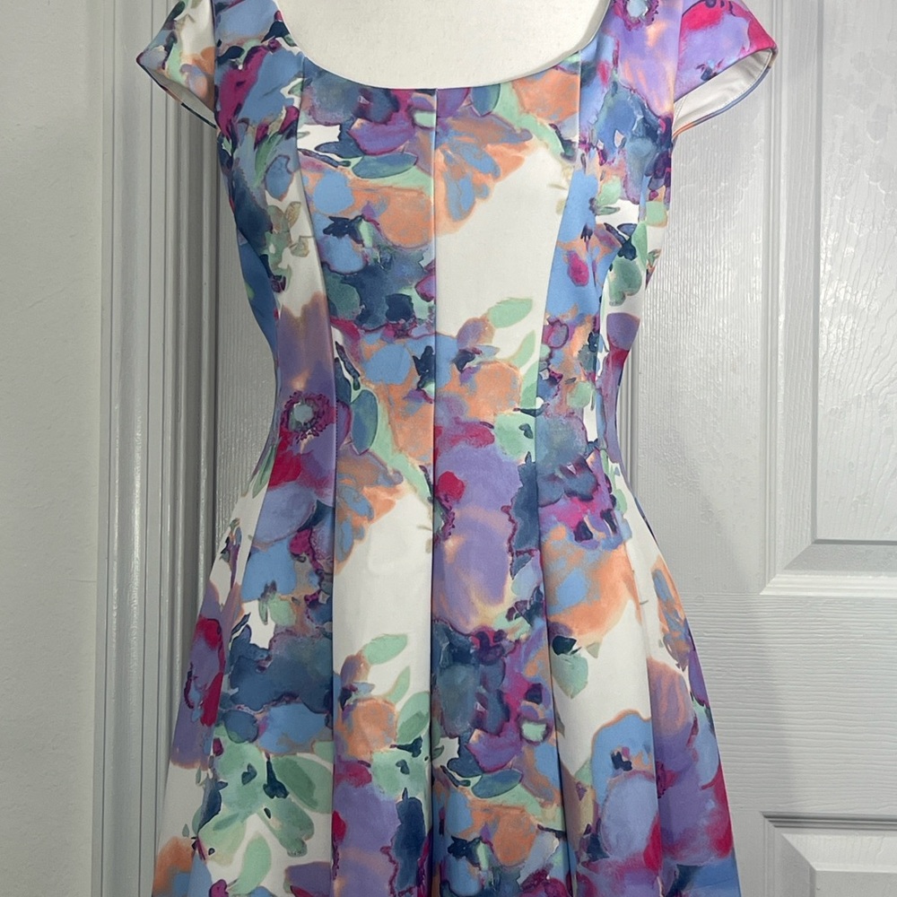 Karl Lagerfeld Multicolor Floral Midi Dress - Picture 8 of 12